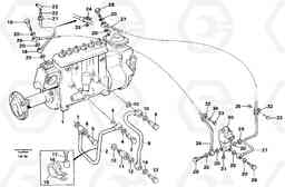 104700 Injection pump: lubricating pipe EC650 ?KERMAN ?KERMAN EC650 SER NO - 538, Volvo Construction Equipment