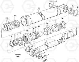 25186 Dipper cylinder for backhoe dipper and mass excavation EC650 ?KERMAN ?KERMAN EC650 SER NO - 538, Volvo Construction Equipment