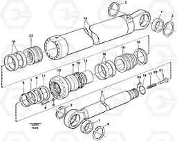 25187 Dipper arm cylinder, material handling equipment EC650 ?KERMAN ?KERMAN EC650 SER NO - 538, Volvo Construction Equipment