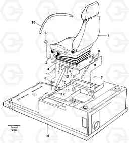 33456 Drivers seat with fitting part EC650 ?KERMAN ?KERMAN EC650 SER NO - 538, Volvo Construction Equipment