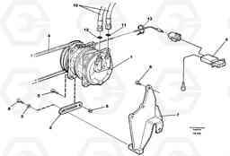 33728 Compressor with fitting parts, cooling agent R134a EC650 ?KERMAN ?KERMAN EC650 SER NO - 538, Volvo Construction Equipment