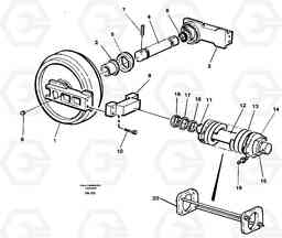 8657 Front idler, tensioning ring EC150C ?KERMAN ?KERMAN EC150C SER NO - 253, Volvo Construction Equipment