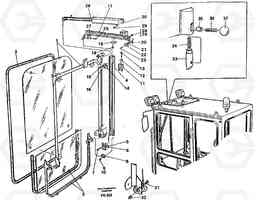 56288 Front window, Lifting device EC150C ?KERMAN ?KERMAN EC150C SER NO - 253, Volvo Construction Equipment