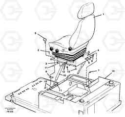 8543 Operator seat with fitting parts EC150C ?KERMAN ?KERMAN EC150C SER NO - 253, Volvo Construction Equipment