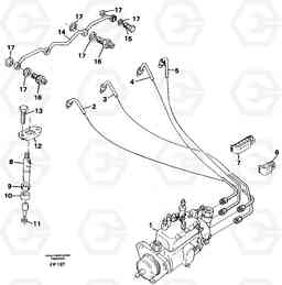 42147 Fuel lines, injectors EW150C ?KERMAN ?KERMAN EW150C SER NO - 688, Volvo Construction Equipment