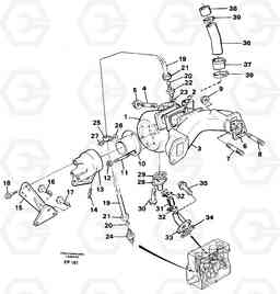 6769 Turbocharger with exhaustmanifold EW150C ?KERMAN ?KERMAN EW150C SER NO - 688, Volvo Construction Equipment