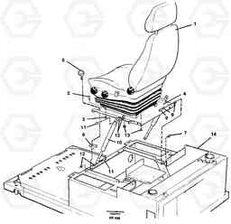 11084 Operator seat with fitting parts EW150C ?KERMAN ?KERMAN EW150C SER NO - 688, Volvo Construction Equipment