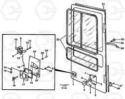 11065 Door, operator's cab EW150C ?KERMAN ?KERMAN EW150C SER NO - 688, Volvo Construction Equipment
