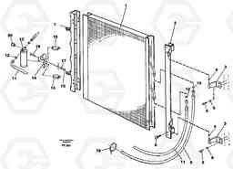 41485 Condensor with fitting parts Cooling agent R134 A EW150C ?KERMAN ?KERMAN EW150C SER NO - 688, Volvo Construction Equipment