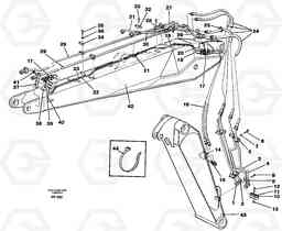 9868 Pipes and fittings, adjustable boom EW150C ?KERMAN ?KERMAN EW150C SER NO - 688, Volvo Construction Equipment