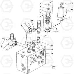 43280 Slew valve assembly valve EC130 ?KERMAN ?KERMAN EC130 SER NO - 103, Volvo Construction Equipment