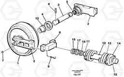 42396 Front wheel, spring package and tension cylinder EC130 ?KERMAN ?KERMAN EC130 SER NO - 103, Volvo Construction Equipment