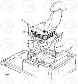 42420 Operator seat with fitting parts EC130 ?KERMAN ?KERMAN EC130 SER NO - 103, Volvo Construction Equipment