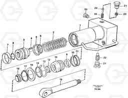 11514 Hydraulic cylinder, quick attachment EC130 ?KERMAN ?KERMAN EC130 SER NO - 103, Volvo Construction Equipment