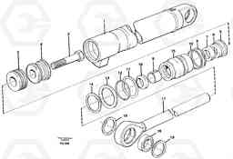 66231 Hydraulic cylinder, slope bucket EC130 ?KERMAN ?KERMAN EC130 SER NO - 103, Volvo Construction Equipment