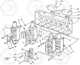 32731 Main valve assembly, valves EW130 ?KERMAN ?KERMAN EW130 SER NO - 447, Volvo Construction Equipment