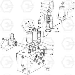 28382 Slew valve assembly valve EW130 ?KERMAN ?KERMAN EW130 SER NO - 447, Volvo Construction Equipment