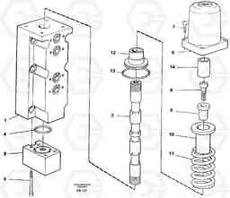 100914 Four-way valve, boom secondary EW130 ?KERMAN ?KERMAN EW130 SER NO - 447, Volvo Construction Equipment