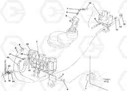 36074 Hydraulic system, return lines EW130 ?KERMAN ?KERMAN EW130 SER NO - 447, Volvo Construction Equipment