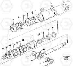 33665 Steering cylinder EW130 ?KERMAN ?KERMAN EW130 SER NO - 447, Volvo Construction Equipment