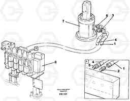 33644 Hydraulic system, transport in uppercarrige EW130 ?KERMAN ?KERMAN EW130 SER NO - 447, Volvo Construction Equipment