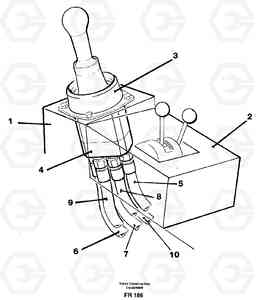 27376 Joy stick, Rh, incl. hoses and fittings EW130 ?KERMAN ?KERMAN EW130 SER NO - 447, Volvo Construction Equipment