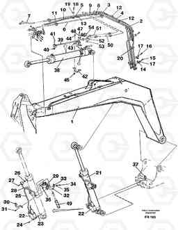 36092 Cylinder hydraulics, backhoe boom EW130 ?KERMAN ?KERMAN EW130 SER NO - 447, Volvo Construction Equipment