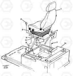 34033 Operator seat with fitting parts EW130 ?KERMAN ?KERMAN EW130 SER NO - 447, Volvo Construction Equipment
