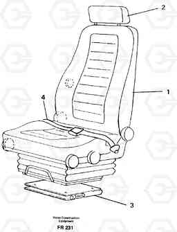 27159 Operator seat Viking EW130 ?KERMAN ?KERMAN EW130 SER NO - 447, Volvo Construction Equipment