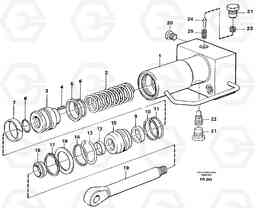 6847 Hydraulic cylinder, quick attachment EW130 ?KERMAN ?KERMAN EW130 SER NO - 447, Volvo Construction Equipment