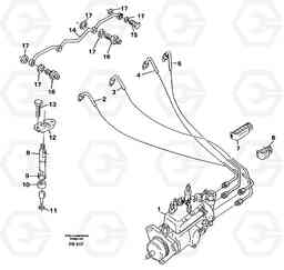 46819 Fuel lines, injectors EW130 ?KERMAN ?KERMAN EW130 SER NO - 447, Volvo Construction Equipment