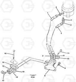 54328 Hydraulicsystem, dozerblade,rear EW130 ?KERMAN ?KERMAN EW130 SER NO - 447, Volvo Construction Equipment