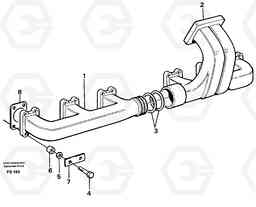 96565 Exhaust manifold and installation components EC420 ?KERMAN ?KERMAN EC420 SER NO - 1550, Volvo Construction Equipment