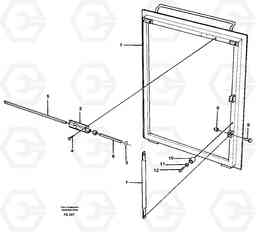 51581 Roof hatch, rear Lh EC420 ?KERMAN ?KERMAN EC420 SER NO - 1550, Volvo Construction Equipment