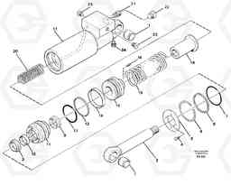 66234 Hydraulic cylinder for quick fit EC420 ?KERMAN ?KERMAN EC420 SER NO - 1550, Volvo Construction Equipment