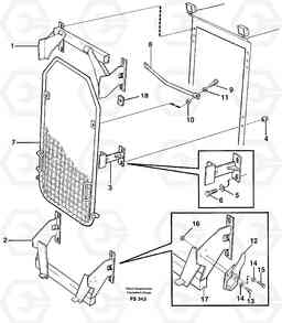 47527 Protection grill coveringthe front windows EC420 ?KERMAN ?KERMAN EC420 SER NO - 1550, Volvo Construction Equipment