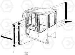 71340 Decor stripes, outer location on cab EC340 SER NO 1001-, Volvo Construction Equipment