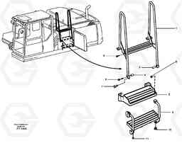 71047 Ladder over battery EC340 SER NO 1001-, Volvo Construction Equipment