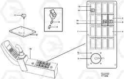 68297 Control panel, Rh EC340 SER NO 1001-, Volvo Construction Equipment