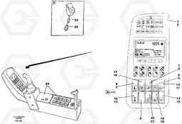 74821 Instrument panel, Rh EC340 SER NO 1001-, Volvo Construction Equipment