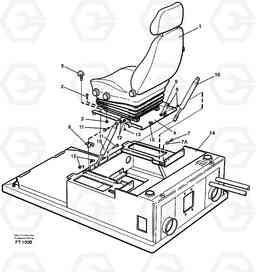 82367 Operator seat with fitting parts EC340 SER NO 1001-, Volvo Construction Equipment