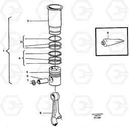 67792 Cylinder liner EC340 SER NO 1001-, Volvo Construction Equipment