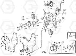 67530 Timing gear casing and gears. EC340 SER NO 1001-, Volvo Construction Equipment