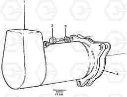71925 Starter motor, mounting EC340 SER NO 1001-, Volvo Construction Equipment