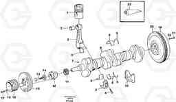 74167 Crankshaft and related parts EC340 SER NO 1001-, Volvo Construction Equipment