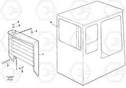 86505 Jalusi, rear window EC340 SER NO 1001-, Volvo Construction Equipment