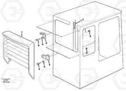 73601 Jalusi, rear window fitting parts EC340 SER NO 1001-, Volvo Construction Equipment
