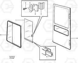 68599 Sliding window EC340 SER NO 1001-, Volvo Construction Equipment