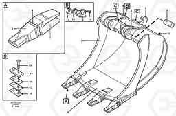 73832 Buckets for Quickfit Esco Super V EC340 SER NO 1001-, Volvo Construction Equipment