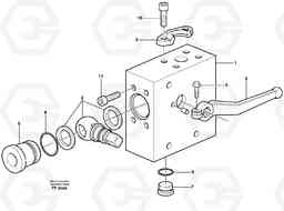 71722 Operating valve,  hammer / shears EC340 SER NO 1001-, Volvo Construction Equipment